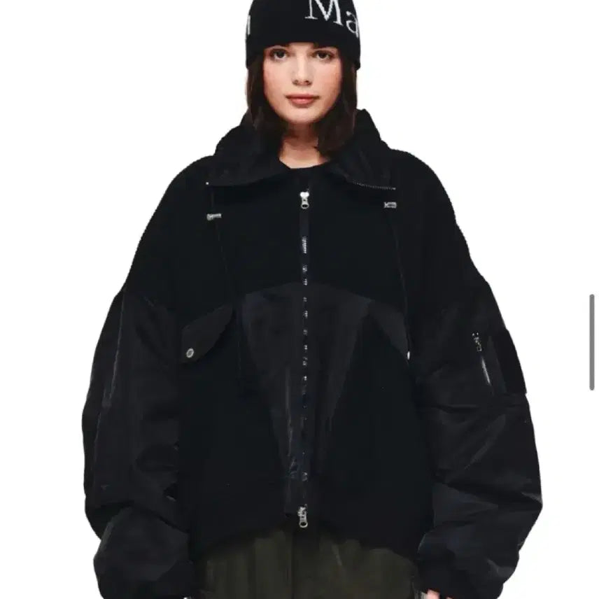 [BUNJANG] Matinkim Utility Knit Jumper Black / 마뗑킴 유틸리티 니트 점퍼 블랙