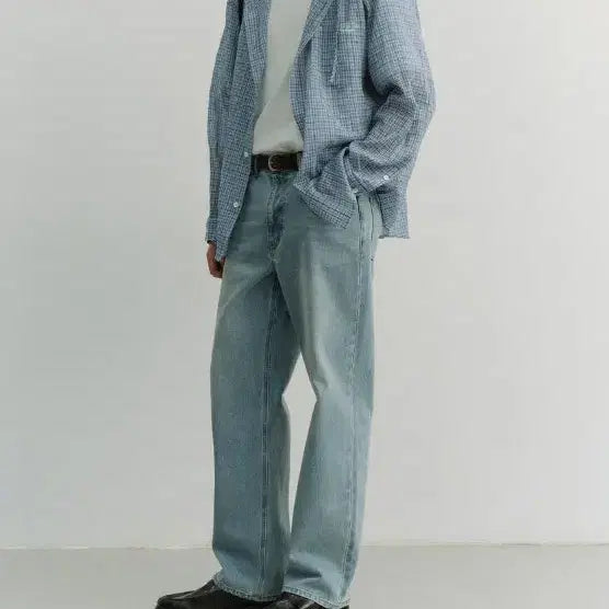 [BUNJANG] Dunst Low Rise Loose Jeans Light Blue / 던스트_LOW RISE LOOSE JEANS LIGHT BLUE