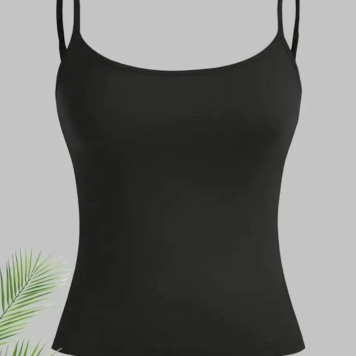 [BUNJANG] Basic Sleeveless Tank Top - Black / 캐미솔 탱크탑 나시 (새상품)
