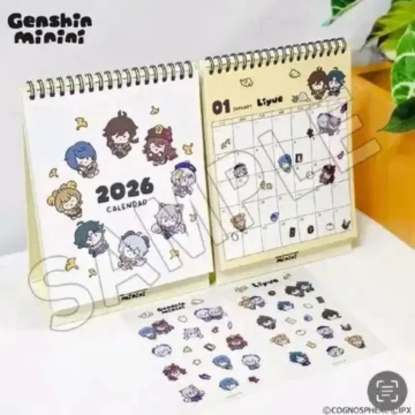 [BUNJANG] Genshin Impact Minimi 2026 Calendar / 원신 2026 캘린더 원신 미니미 2026년 캘린더 달력