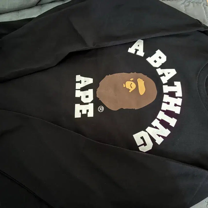 [BUNJANG] BAPE College Long Sleeve T-Shirt Black / 베이프 컬리지 롱슬리브 티셔츠 블랙 팝니다