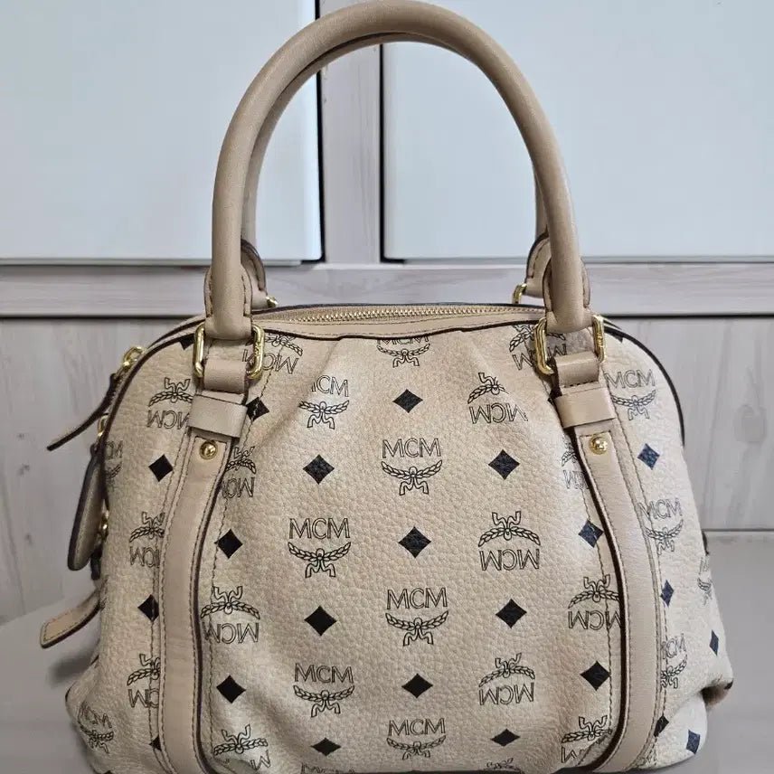 [BUNJANG] MCM Visetos Tote Bag Beige / MCM 비세토스 베이지