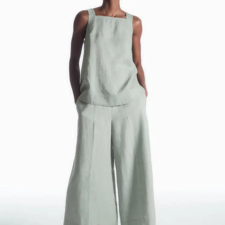 [BUNJANG] COS Linen Wide-Fit Culottes Pants / COS 코스 신상 린넨 큐롯 팬츠 38