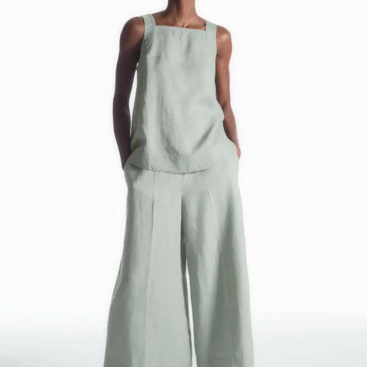 [BUNJANG] COS Linen Wide-Fit Culottes Pants / COS 코스 신상 린넨 큐롯 팬츠 38
