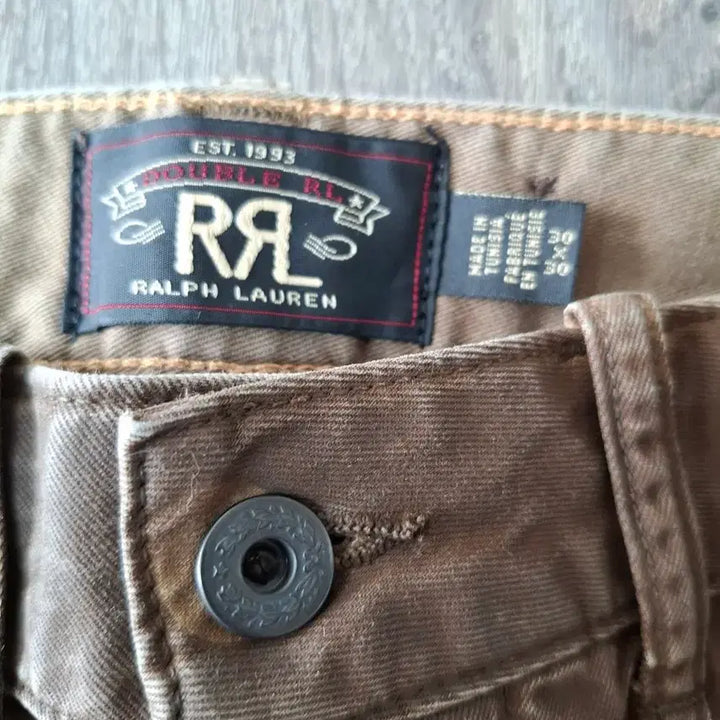 [BUNJANG] RRL Wax Coated Field Work Pants Brown 30/30 / 30/30 RRL 더블알엘 왁스 코팅 필드 워크 팬츠 브라운