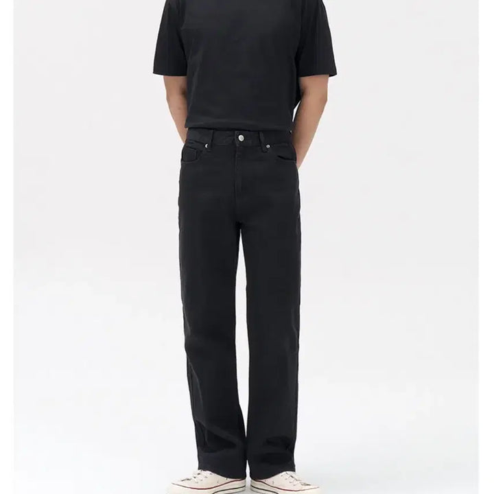 [BUNJANG] TOFFEE Wide Denim Pants Black L / 토피 TOFFEE 와이드 데님 팬츠 블랙