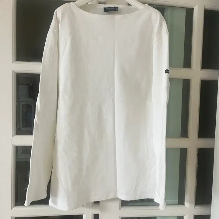 [BUNJANG] Saint James White Boatneck Long Sleeve T-Shirt (L) / 세인트제임스 화이트 보트넥 긴팔 티셔츠(L)