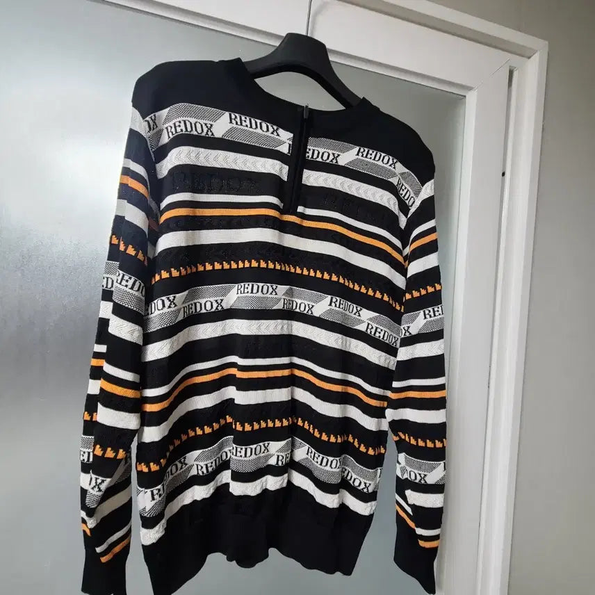 [BUNJANG] REDOX Striped Knit Half-Zip Sweater Men&