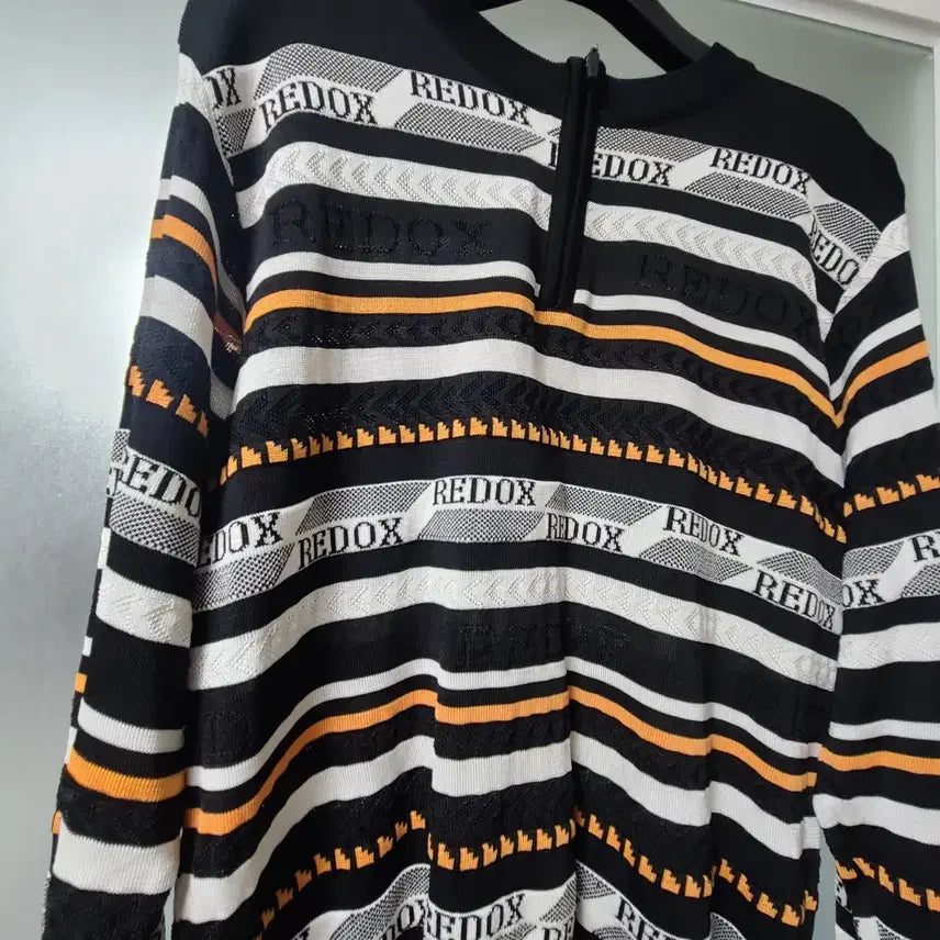[BUNJANG] REDOX Striped Knit Half-Zip Sweater Men&
