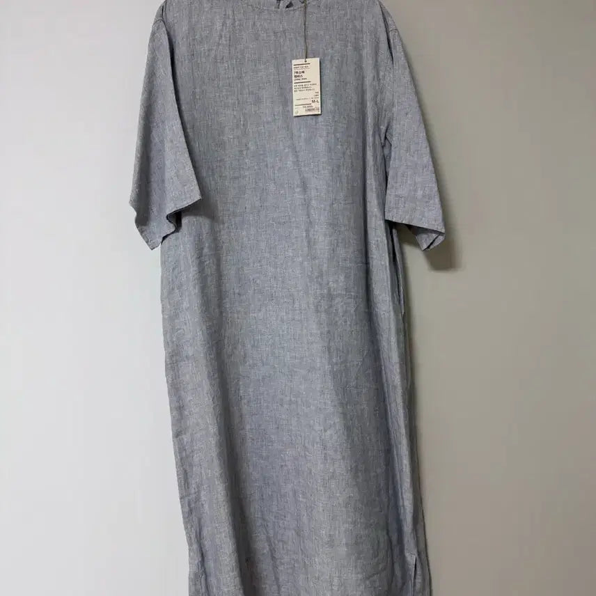 [BUNJANG] Muji 100% Linen Boxy Dress Gray / 무인양품 마100%원피스.새상품.그레이색상.박시