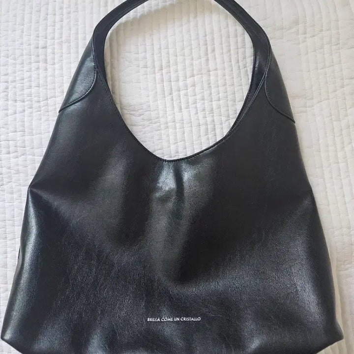 [BUNJANG] Brilla Comeun Cristallo Black Leather Shoulder Hobo Bag / 블랙 레더 숄더백 호보백 가BRILLA COMEUN CRISTALLO