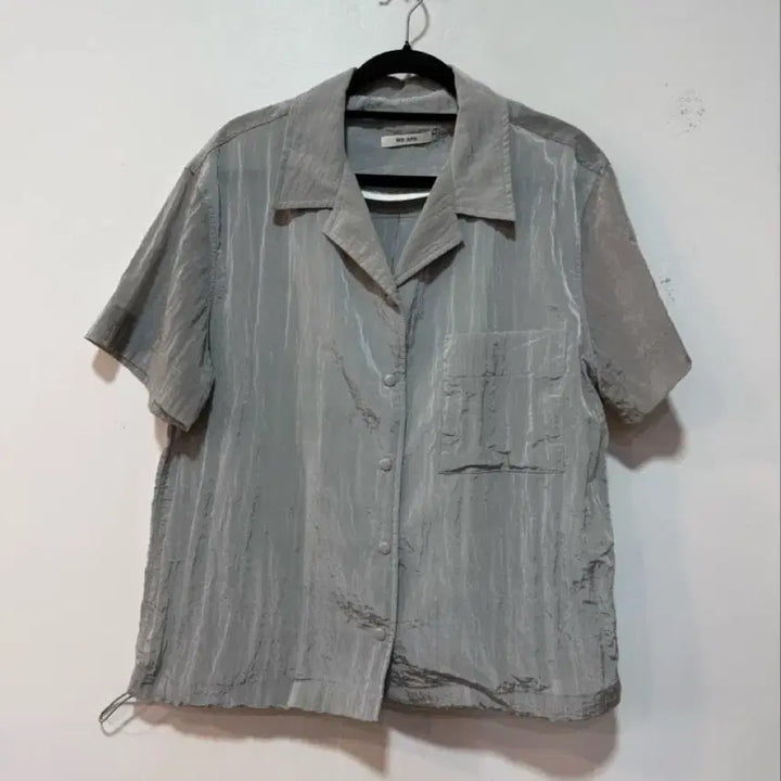 [BUNJANG] Gray Short Sleeve Two-Piece Set / 투피스 반팔셔츠 상하의 세트