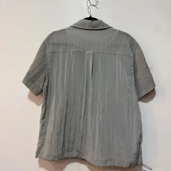 [BUNJANG] Gray Short Sleeve Two-Piece Set / 투피스 반팔셔츠 상하의 세트