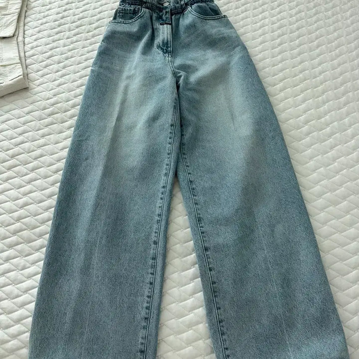 [BUNJANG] System Light Wash Wide Denim Pants / 시스템 연청 와이드 데님 팬츠