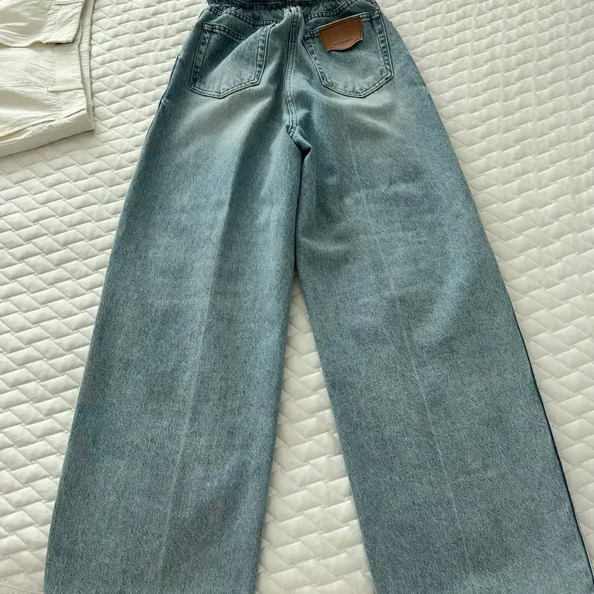 [BUNJANG] System Light Wash Wide Denim Pants / 시스템 연청 와이드 데님 팬츠