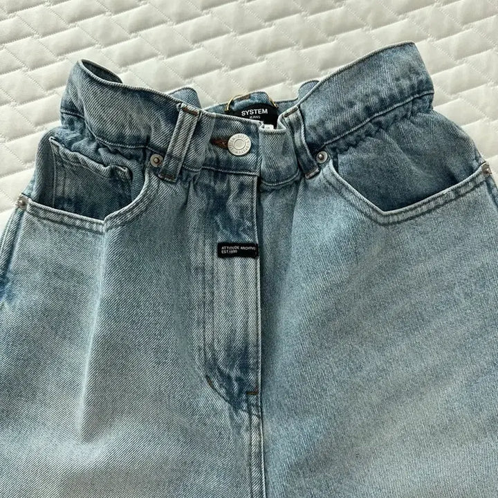 [BUNJANG] System Light Wash Wide Denim Pants / 시스템 연청 와이드 데님 팬츠