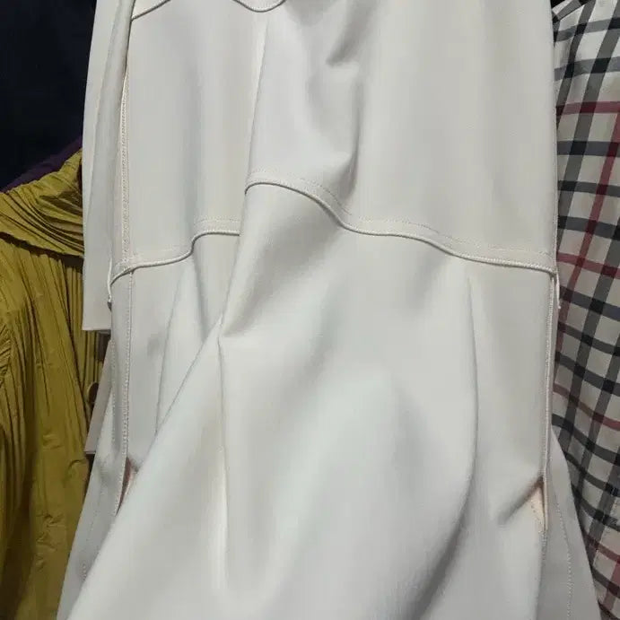 [BUNJANG] OBZEE Ivory Long Jacket Coat / 한섬 오브제 OBZEE 아이보리 롱 자켓 코트 S