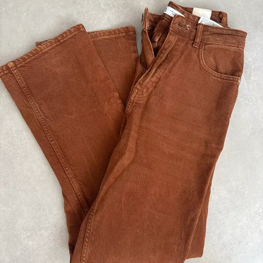 [BUNJANG] Zara Brown Denim Pants / 자라 브라운 데님 팬츠