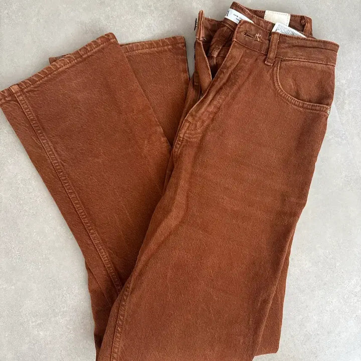 [BUNJANG] Zara Brown Denim Pants / 자라 브라운 데님 팬츠