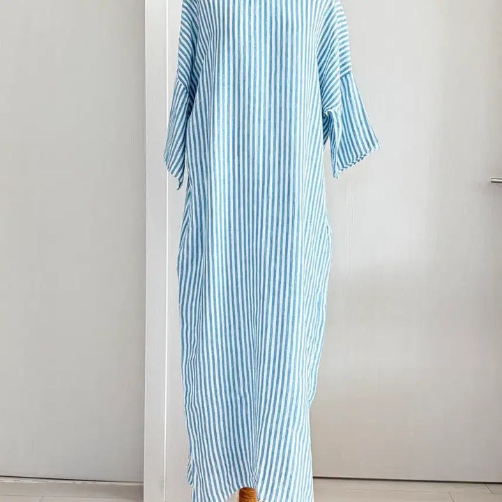 [BUNJANG] Blue Stripe Long Dress / Deal  블루 스트라이프 롱 원피스