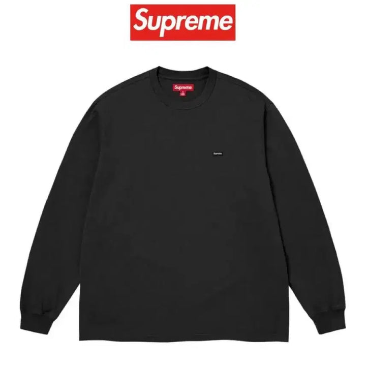 [BUNJANG] Supreme Small Logo Black Long Sleeve T-Shirt / Supreme 슈프림 스몰 로고