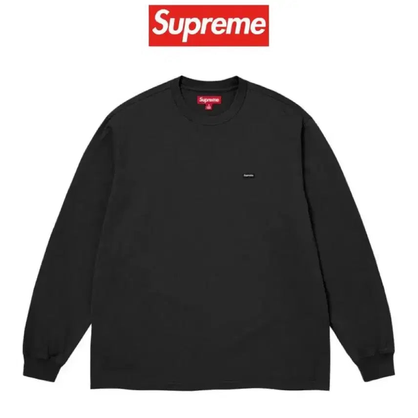 [BUNJANG] Supreme Small Logo Black Long Sleeve T-Shirt / Supreme 슈프림 스몰 로고