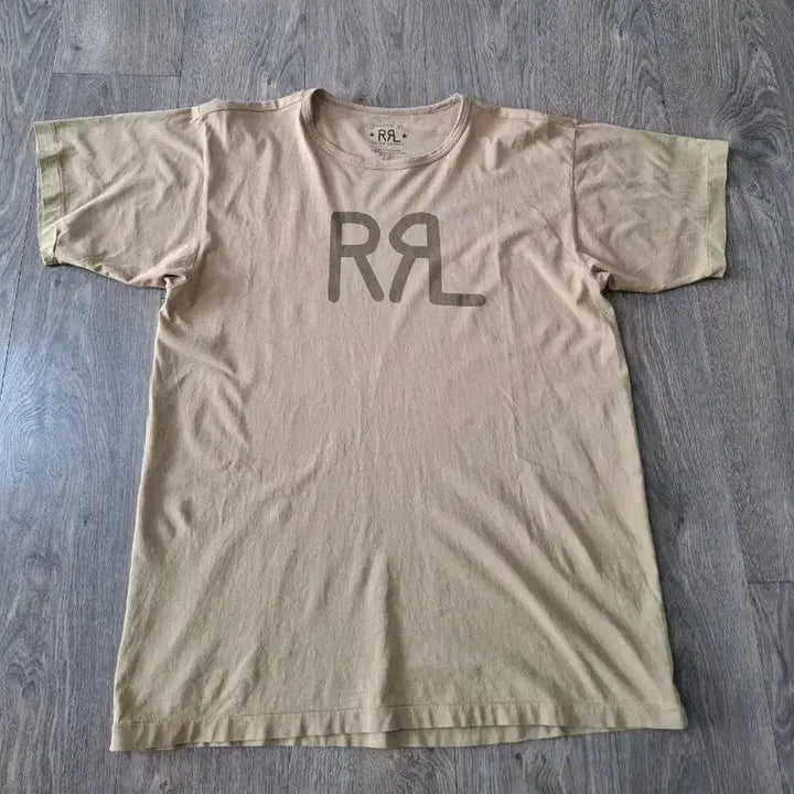 [BUNJANG] RRL Ranch Logo Short Sleeve T-Shirt Beige L / L RRL 더블알엘 랜치 로고 반팔 티셔츠 베이지