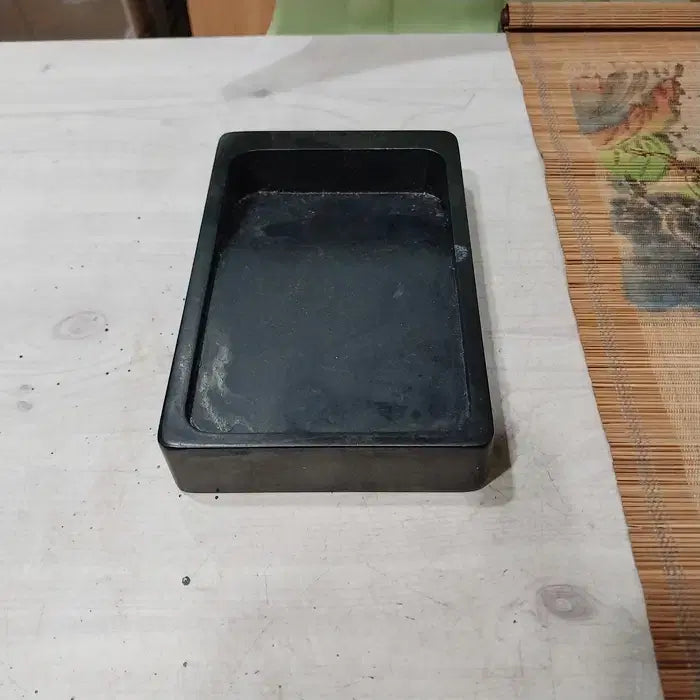[BUNJANG] 1950s Japanese Inkstone and Small Bamboo Scroll Painting / 1950 일본 벼루와 소형 대나무 족자
