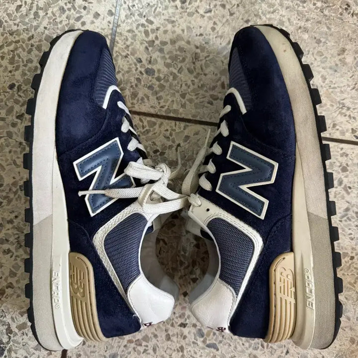 [BUNJANG] RECTO x New Balance 574 Legacy Navy Sneakers (270) / 렉쏘공 렉토 뉴발란스 574 레거시 네이비 270