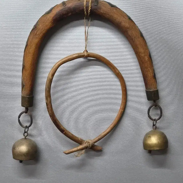 [BUNJANG] Antique Cow Bell and Nose Ring Set / 워낭 코뚜레  워낭소리 소 목에 걸어서 이동할때 사용