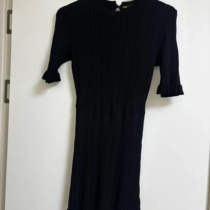 [BUNJANG] Maje Black Knit Dress Size 55 / 마쥬 블랙 니트 원피스 55