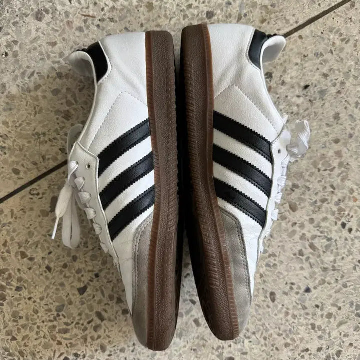 [BUNJANG] Adidas Samba Vegan White Black Sneakers (270) / 아디다스 삼바 비건 화이트 블랙 270