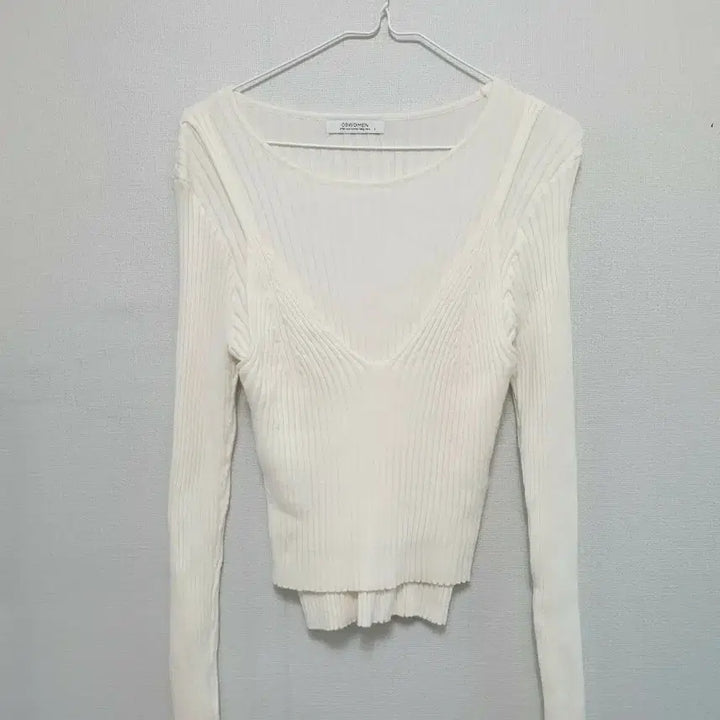 [BUNJANG] O9WOMEN Ivory Ribbed Crop Knit Size 1 / O9WOMEN 아이보리 골지 크롭 니트 1