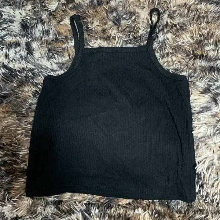 [BUNJANG] Black V-Neck Ribbed Long Sleeve Tank Top Set / 여름옷 // 블랙 브이넥 골지 긴팔 나시 티셔츠
