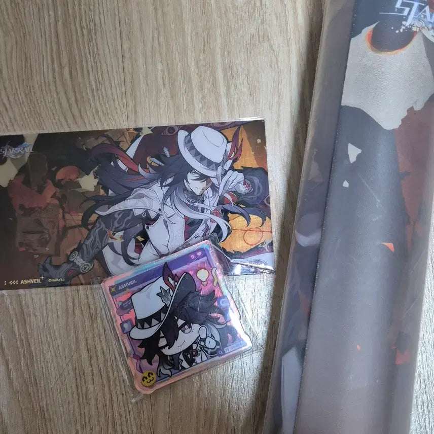 [BUNJANG] Honkai: Star Rail Ashwail Pop-up Store Mousepad, Photocard, and Magnet Set / 붕괴스타레일 팝업 애쉬베일 마그넷,투명카드,마우스 패드