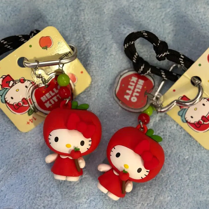 [BUNJANG] Sanrio Hello Kitty Apple Angel Charm Keychain / <당일발송> 헬로키티 사과키링 천사키링