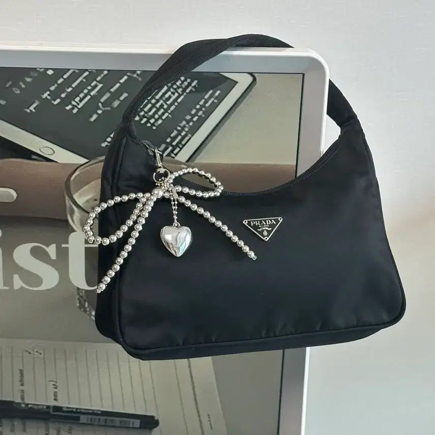 [BUNJANG] Prada Pocono Nylon Hobo Shoulder Tote Bag Mini Black / 프라다 포코노 나일론 호보백 숄더백 토트백 미니 블랙