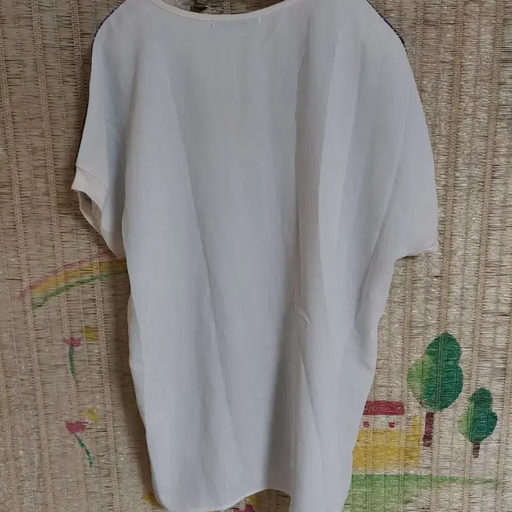 [BUNJANG] Crocodile Print Short Sleeve Blouse Size 95 / 크로커다일 프린트 반팔 블라우스 95
