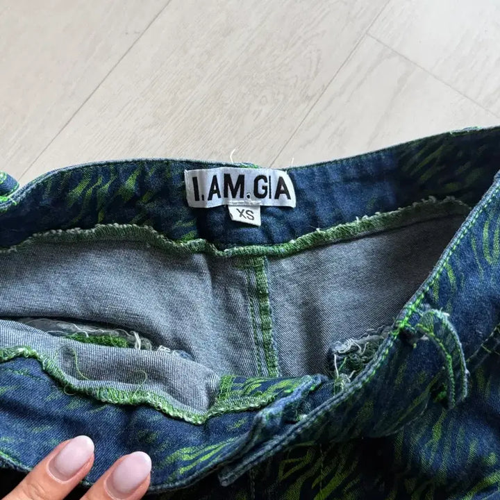 [BUNJANG] IAM GIA Green Tiger Zebra Cargo Pants/Jacket / 아이엠 지아 그린 타이거 지브라 카고 팬츠/자켓