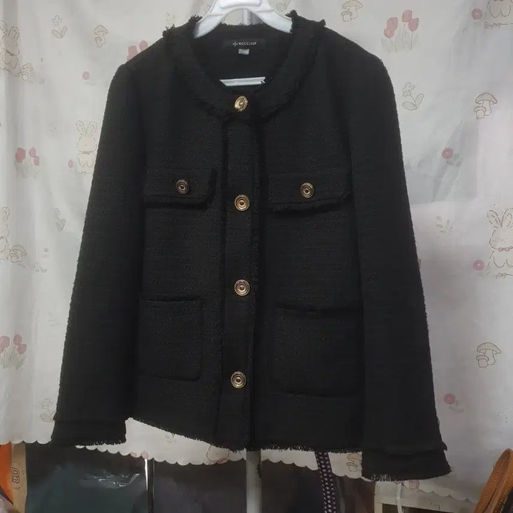 [BUNJANG] NICE CLAUP Tweed Short Jacket Black / 나이스 클랍    트위드  숏  자켓 :최저가~