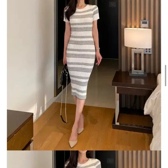 [BUNJANG] Clair Knit Dress Ivory / 끌레르 니트 원피스 아이보리