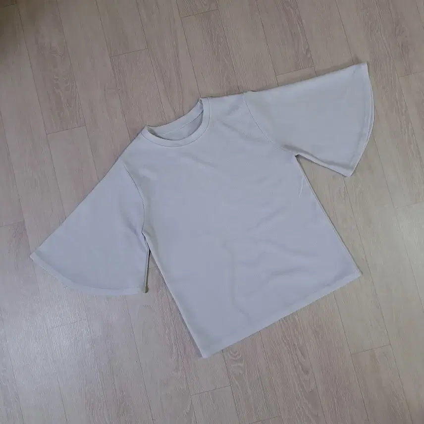 [BUNJANG] Layered Wide Pants and Wrinkled T-shirt Set / 코디세트) 점프수트 꾸안꾸패션 여성옷  레이어드와이드팬츠 링클티셔츠