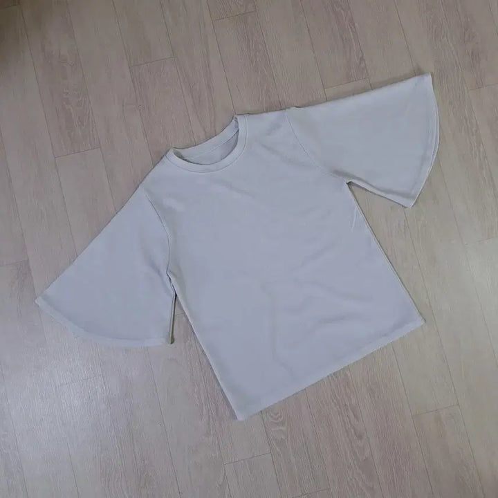 [BUNJANG] Layered Wide Pants and Wrinkled T-shirt Set / 코디세트) 점프수트 꾸안꾸패션 여성옷  레이어드와이드팬츠 링클티셔츠