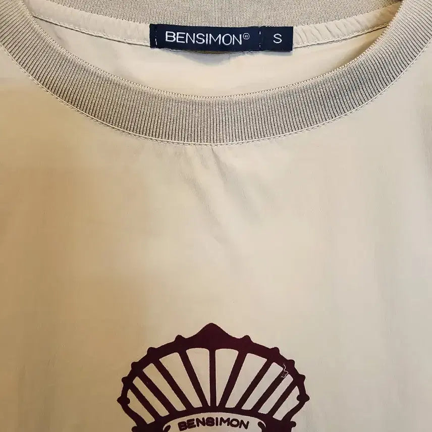 [BUNJANG] VEMOON Paris Short Sleeve T-Shirt Beige S / 벤시몽 파리 반팔 티셔츠 베이지S