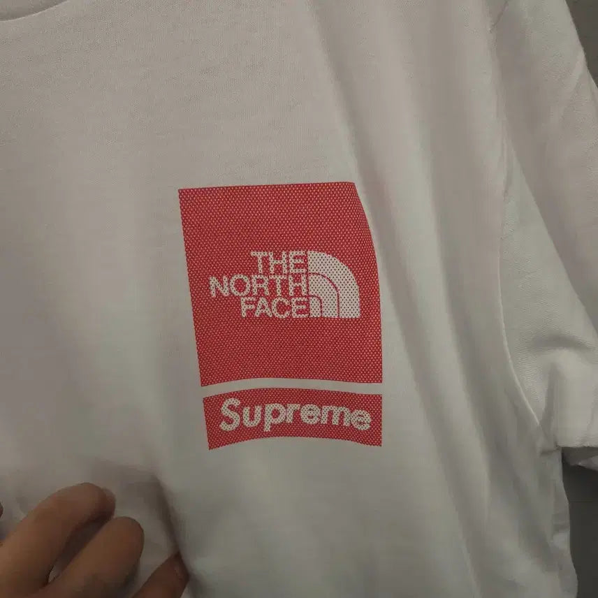 [BUNJANG] Supreme x The North Face Short Sleeve T-Shirt White / 슈프림 x 노스페이스 반팔 티셔츠 화이트