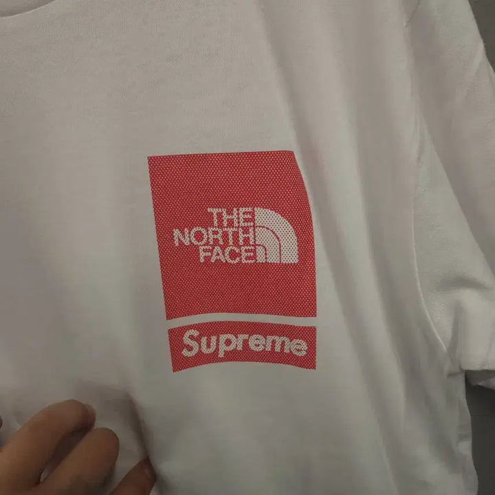 [BUNJANG] Supreme x The North Face Short Sleeve T-Shirt White / 슈프림 x 노스페이스 반팔 티셔츠 화이트