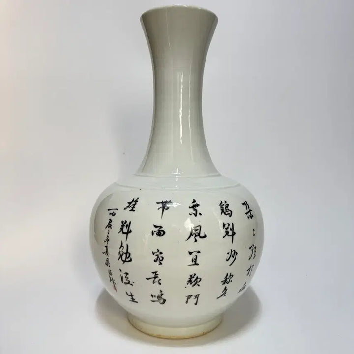 [BUNJANG] Qing Dynasty Porcelain Vase with Rooster Motif / 분채 대길문 상병