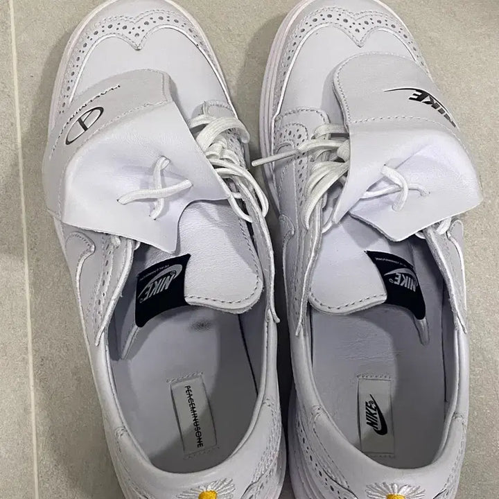 [BUNJANG] Nike PEACEMINUSONE Kwondo 1 White Leather Sneakers / [270] 나이키 피마원 권도