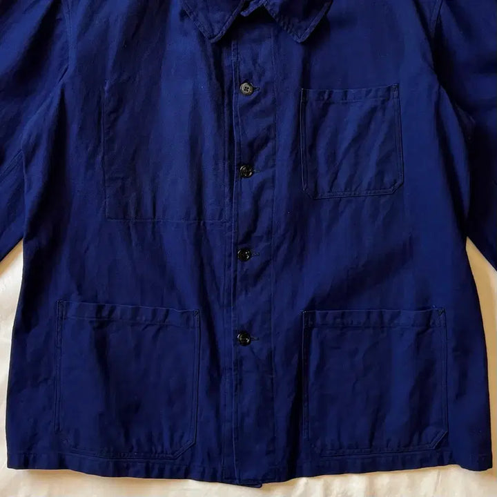 [BUNJANG] 1960s Original French Navy Blue Cotton Twill Work Jacket / [110-112] 60s 프랑스 오리지널 프렌치 워크 자켓