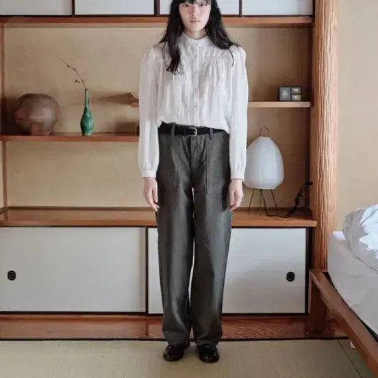 [BUNJANG] THEFEU Safari Cotton Pants Khaki / THEFEU 더에프유 사파리 팬츠 카키